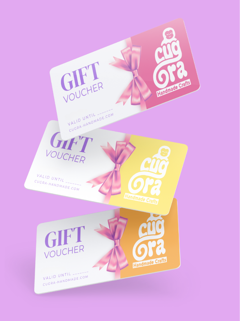 Cartão de Oferta Cugra - Oferece Peças em Jesmonite Feitas à Mão