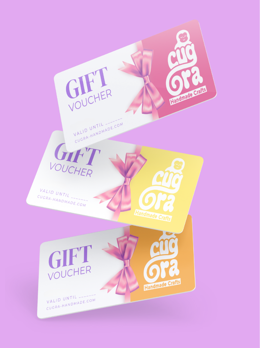 Cartão de Oferta Cugra - Oferece Peças em Jesmonite Feitas à Mão